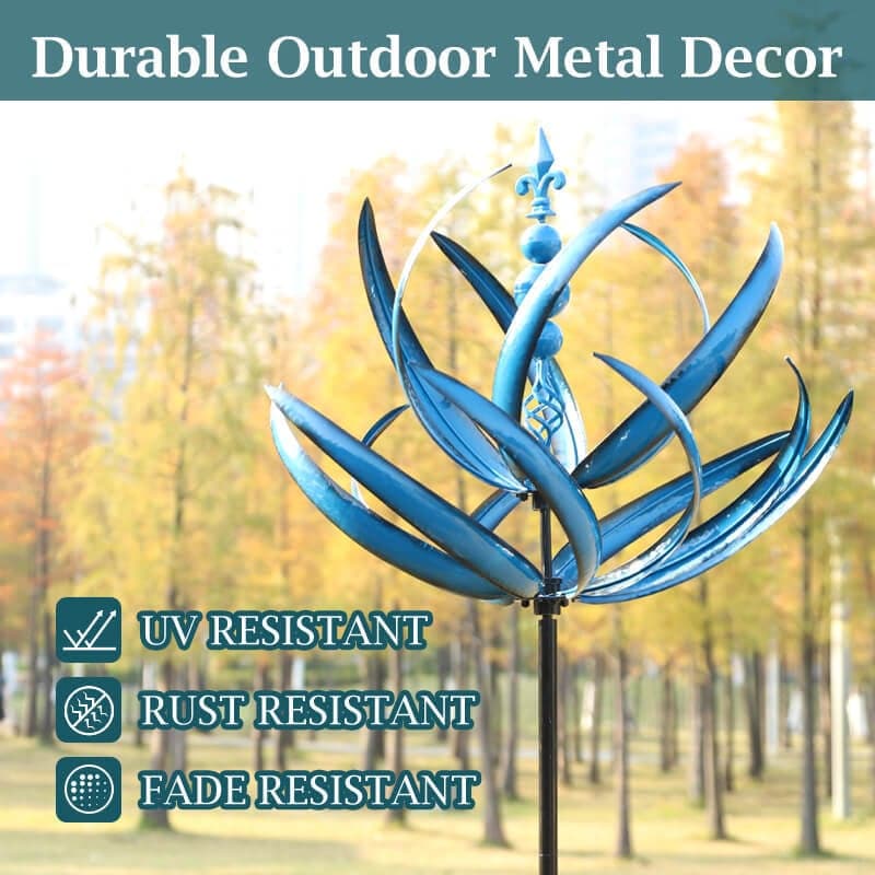 Metal Wind Spinner with Smooth Rotation Bearings for Outdoor Gardens