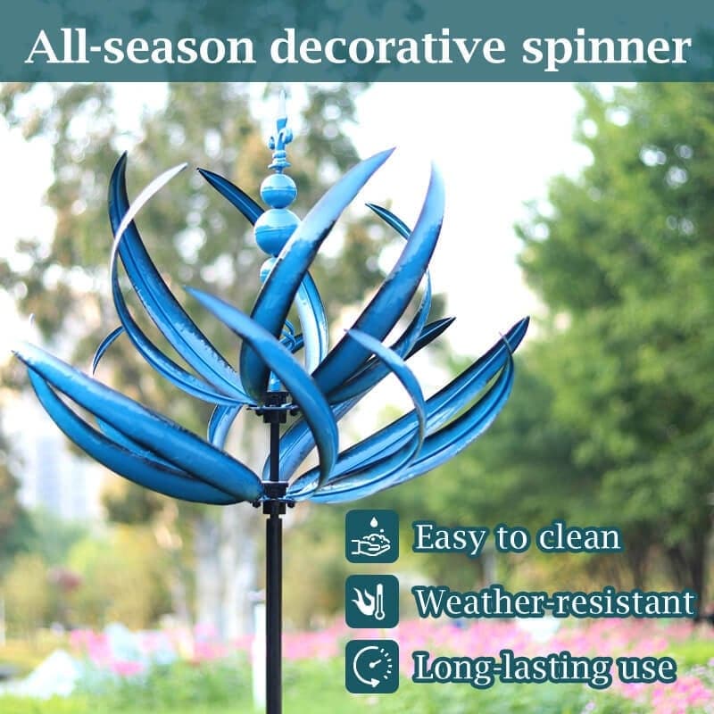 Metal Wind Spinner with Smooth Rotation Bearings for Outdoor Gardens