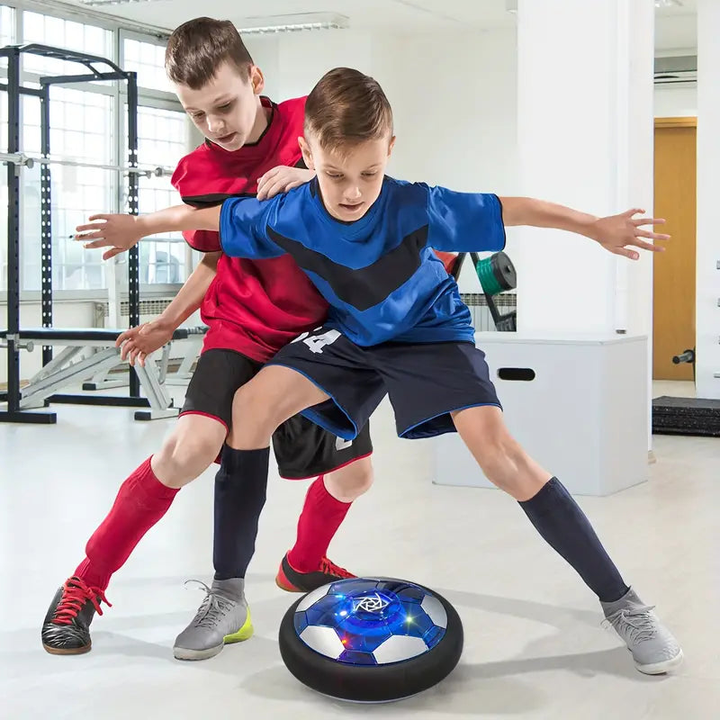 Hover Soccer Ball with Multicolor LED Lights and Foam Bumper, Rechargeable Indoor Toy