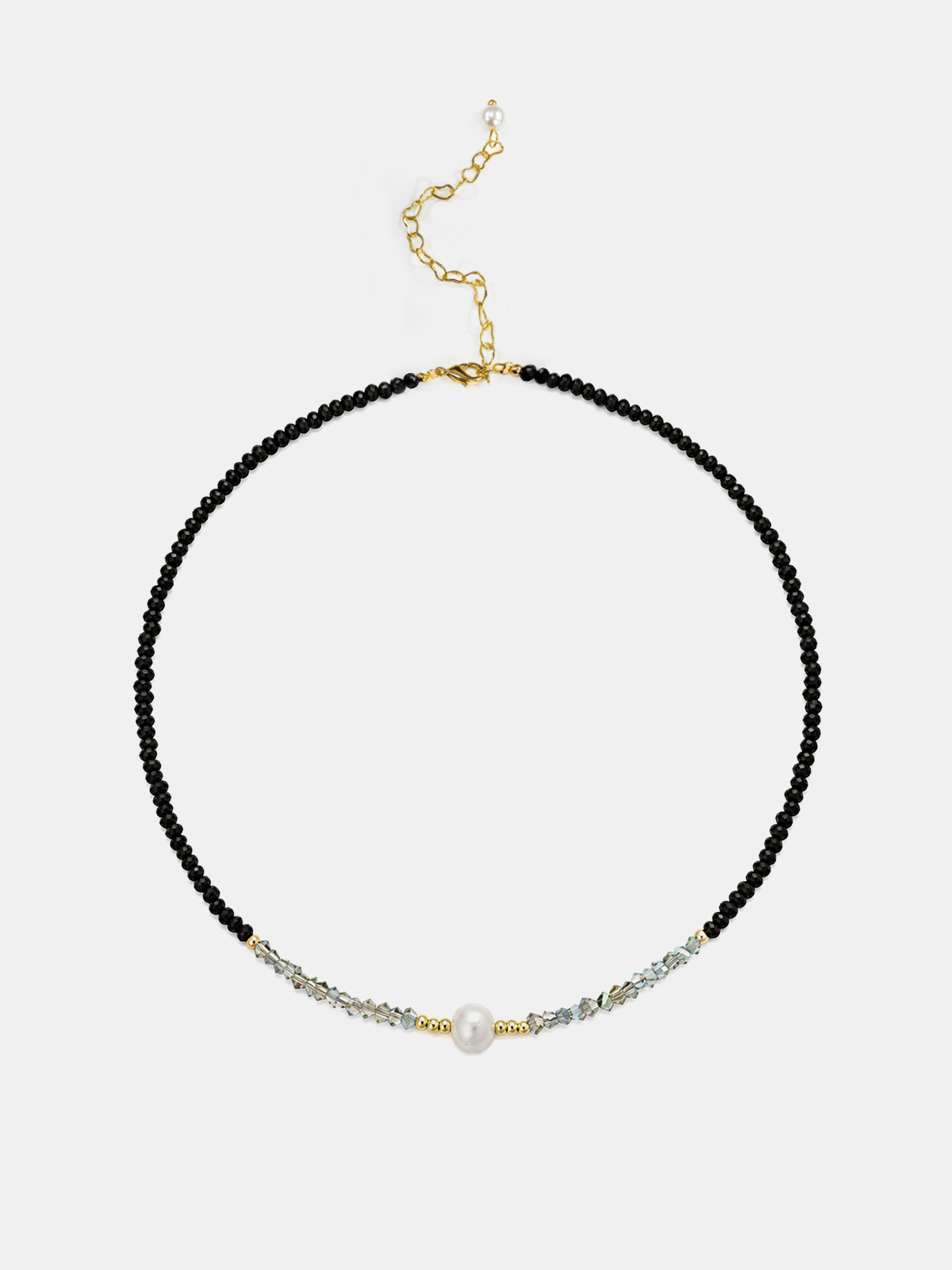 Synthetic Resin Pearl Choker Necklace with Secure Clasp