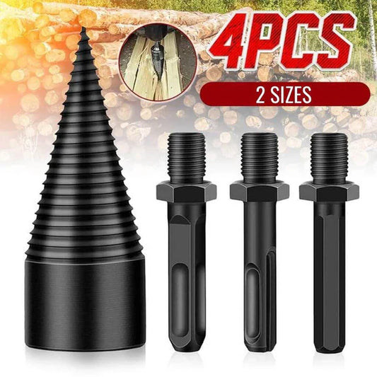 Wood Splitting Drill Bit with High Carbon Steel and Three Handle Options