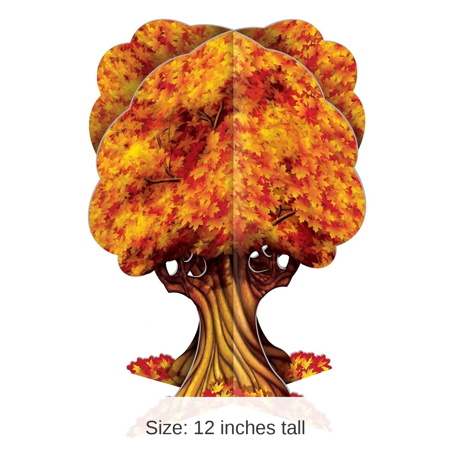 3D Fall Tree Centerpieces 12 Pack with Orange and Brown Colors, 12 Inch Height