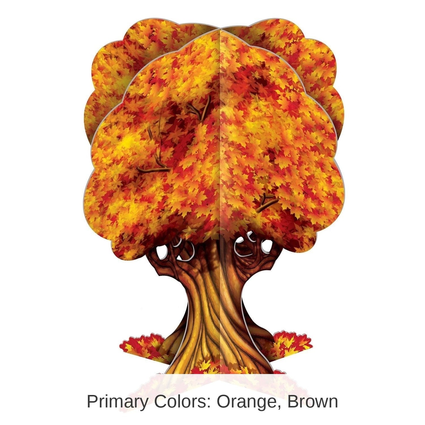 3D Fall Tree Centerpieces 12 Pack with Orange and Brown Colors, 12 Inch Height