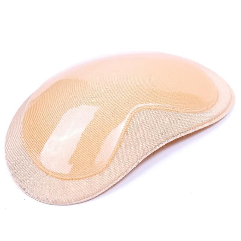 Adhesive Bikini Pads with Molded Shape and Silicone Coating, Reusable