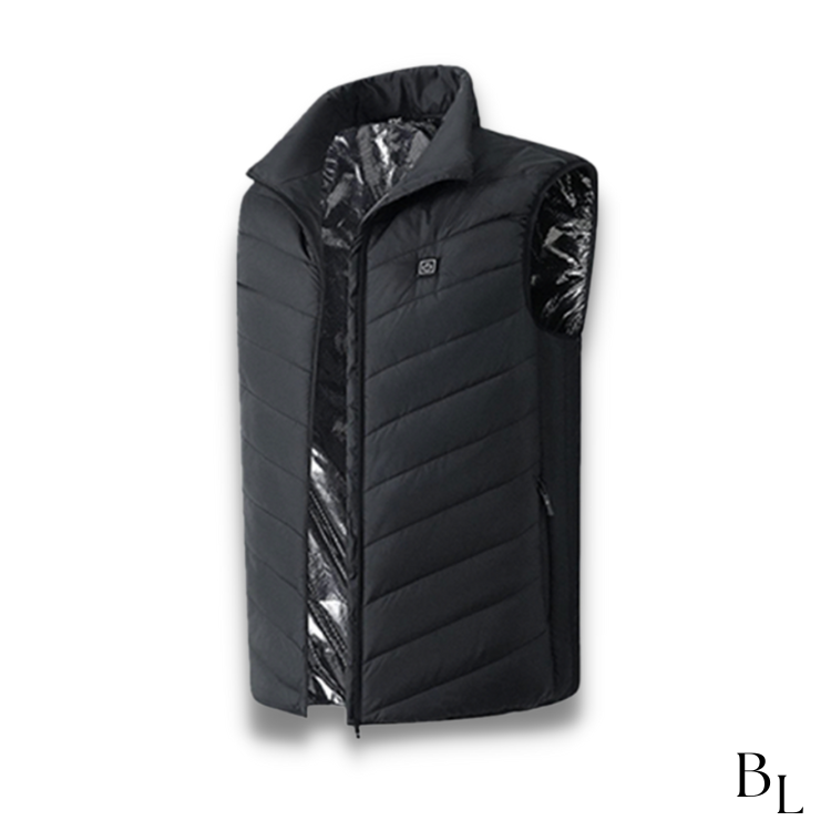 Heated Vest with Carbon Fiber Elements and 12-Hour Runtime, Three Zones