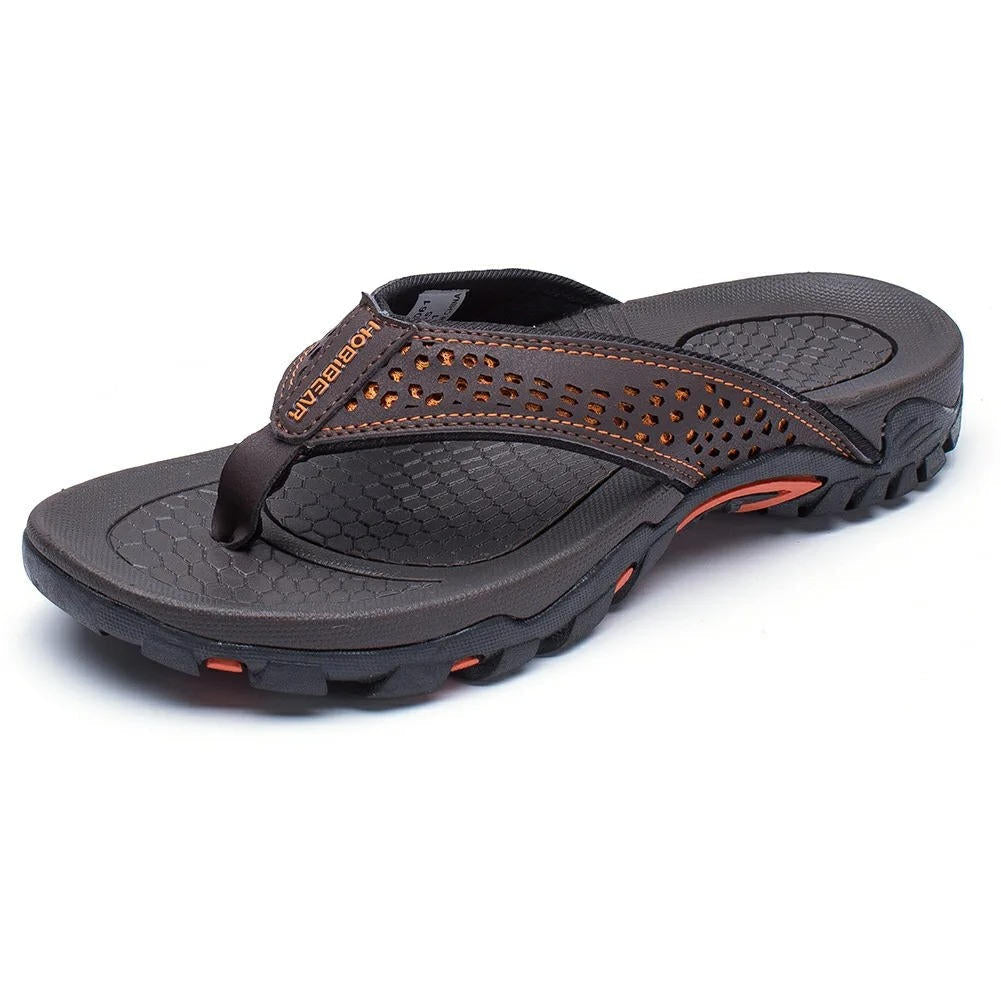 Mens Athletic Sandals with Orthopedic Arch Support and Cushioned Straps