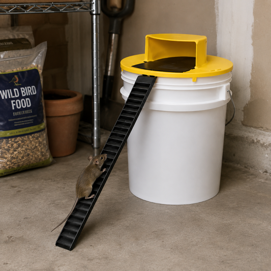 Automatic Bucket Trap Lid with Flip Platform and Ladder System, 4-Pack