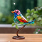 Window Bird Ornament with Light Reflecting Surface and Suction Cup