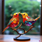 Window Bird Ornament with Light Reflecting Surface and Suction Cup