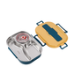 Insulated Stainless Steel Lunch Box with Leak-Resistant Seal and Removable Divider