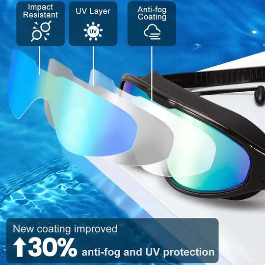 sjbackyard Swimming Goggles Wide-Angle Anti-Fog
