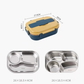 Insulated Stainless Steel Lunch Box with Leak-Resistant Seal and Removable Divider