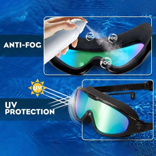 sjbackyard Swimming Goggles Wide-Angle Anti-Fog