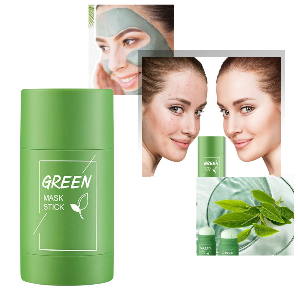 Green Tea Face Mask Stick with Roll-On Applicator and Blackhead Removal