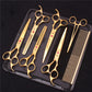 Pet Grooming Scissors Set with Straight Edge and Thinning Blades, Stainless Steel