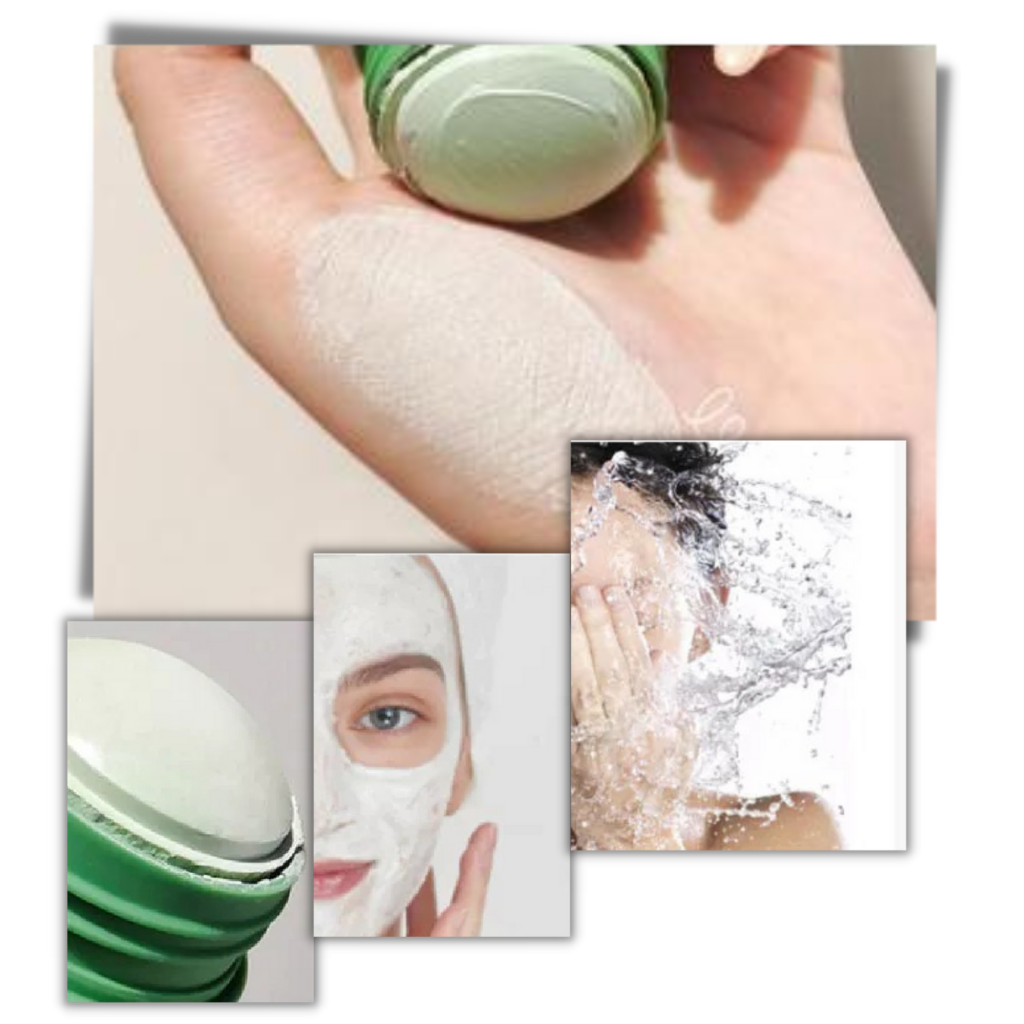Green Tea Face Mask Stick with Roll-On Applicator and Blackhead Removal