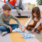 Motorized Airplane Toy with Obstacle Detection and LED Lights, Sound Effects