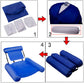 Inflatable Swimming Chair with Ergonomic Backrest and Integrated Armrests