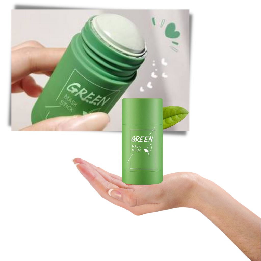 Green Tea Face Mask Stick with Roll-On Applicator and Blackhead Removal