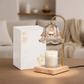 Electric Candle Warmer with Adjustable Arm and Dimmer Timer, Flower Glass Shade