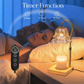 Electric Candle Warmer with Adjustable Arm and Dimmer Timer, Flower Glass Shade