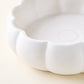 Stoneware Serving Bowl with Pumpkin Shape and Matte White Finish, 14-Inch