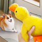 Duck Plush Dog Toy with Low-Frequency Quack and Reinforced Seams, Soft Polyester