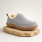 Fleece Lined Slip On Shoes with Molded Arch Support and High Traction Sole