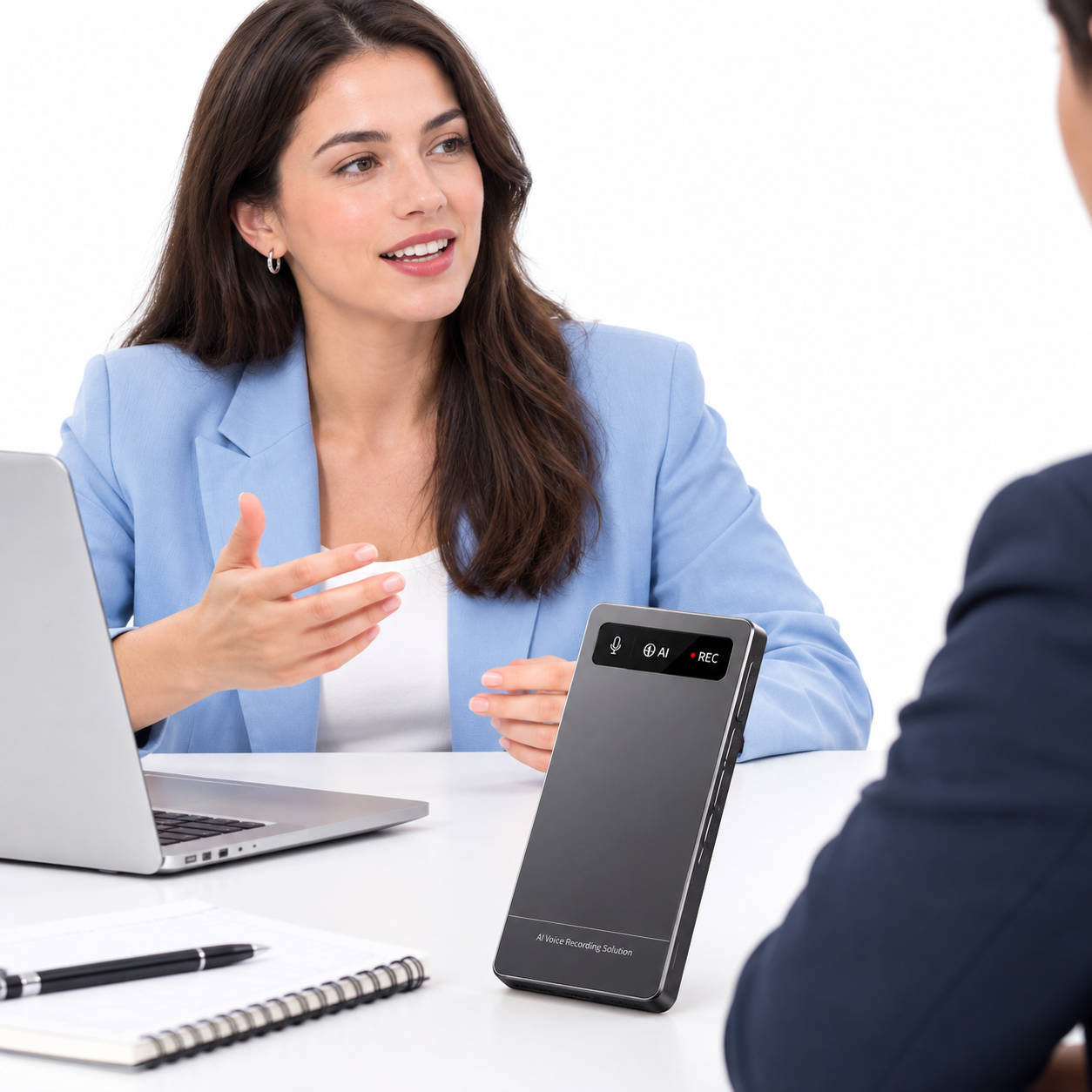 AI Voice Recorder, Smart Meeting Notes, Real Time Translation & AI Noise Reduction, Portable Digital Audio Recorder