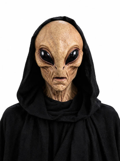 Adult Alien Mask, Area 51 Full Head Latex Mask for Halloween Cosplay Costume Parties
