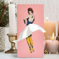 Tissue Box Cover with Billowing Skirt and Removable Weighted Base, Fits Standard Refills