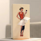 Tissue Box Cover with Billowing Skirt and Removable Weighted Base, Fits Standard Refills