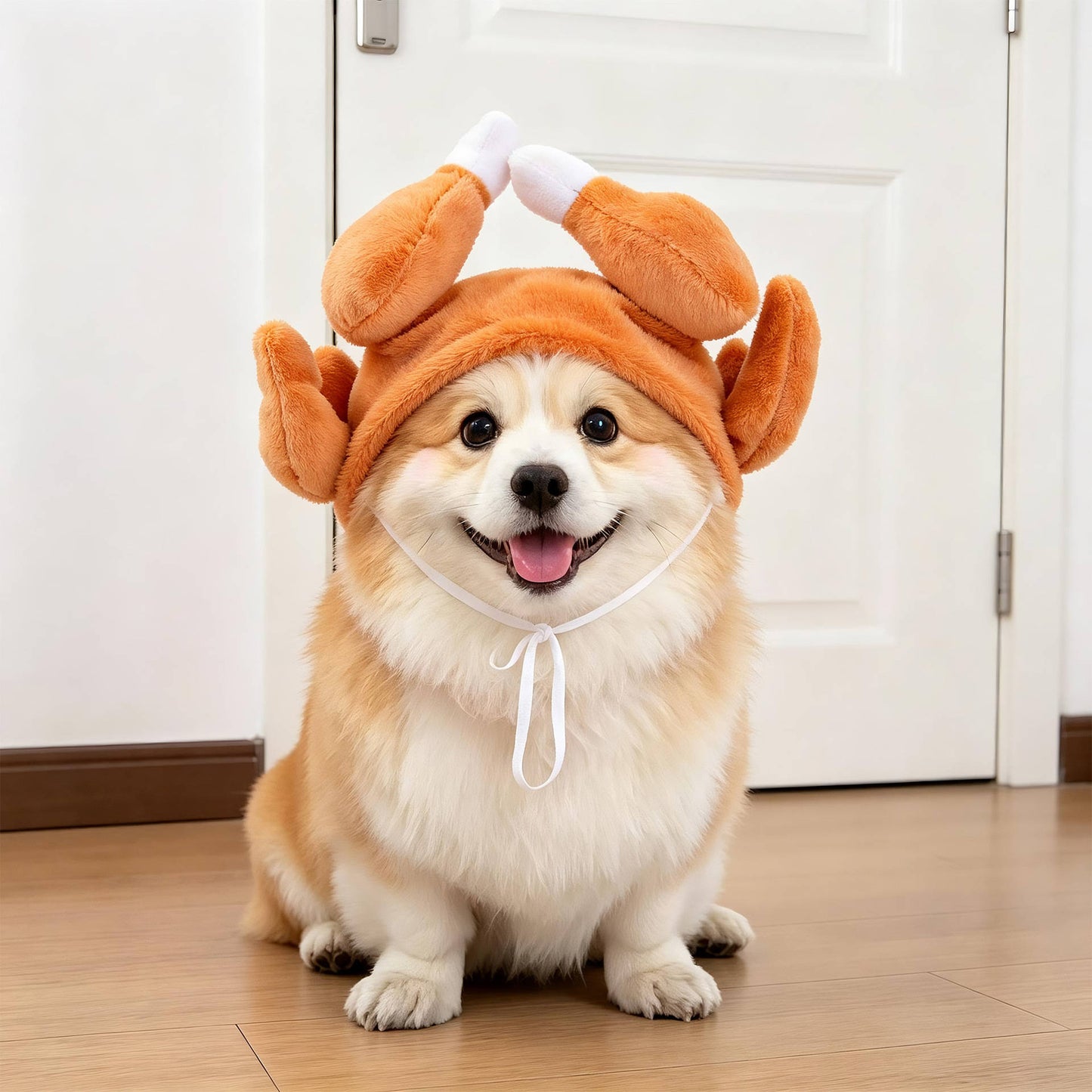 Clown Dog Costume, Creepy Halloween Costume with Fake Arms and 3D Walking Look for Trick or Treating