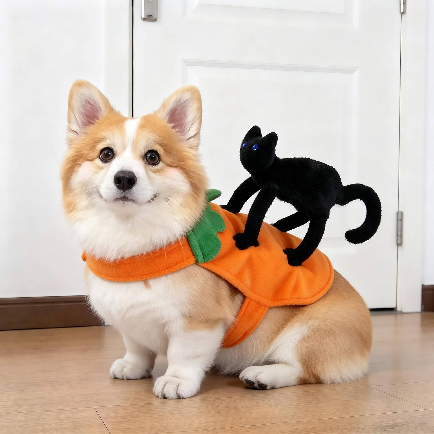 Clown Dog Costume, Creepy Halloween Costume with Fake Arms and 3D Walking Look for Trick or Treating