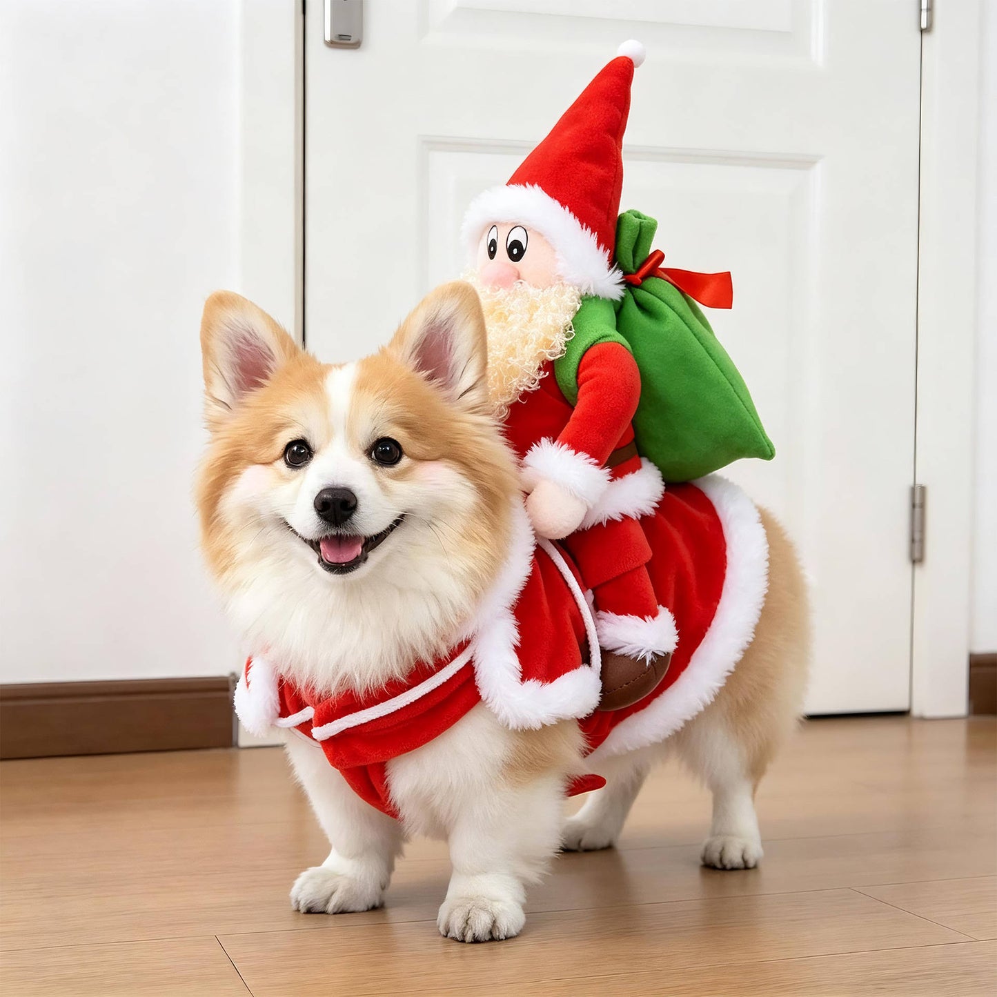 Clown Dog Costume, Creepy Halloween Costume with Fake Arms and 3D Walking Look for Trick or Treating