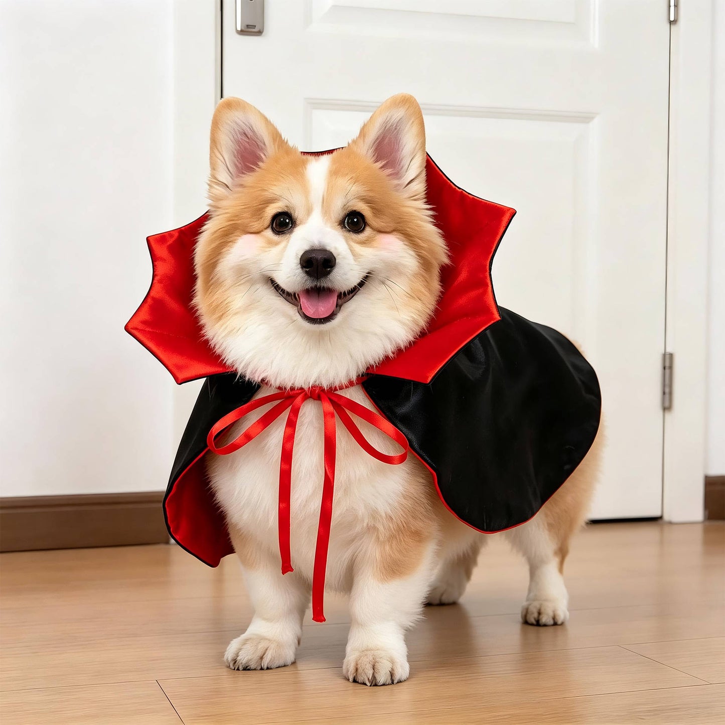 Clown Dog Costume, Creepy Halloween Costume with Fake Arms and 3D Walking Look for Trick or Treating
