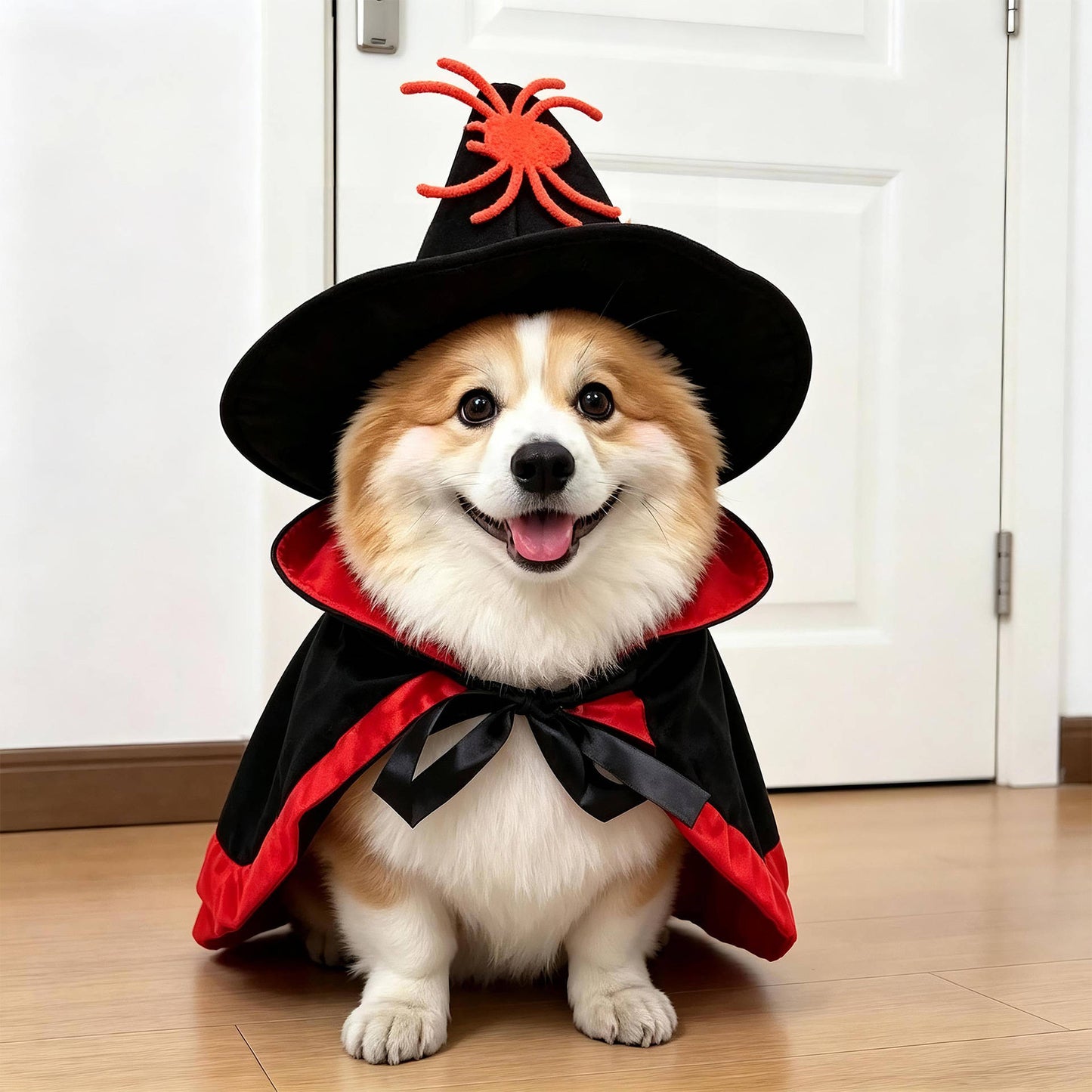 Clown Dog Costume, Creepy Halloween Costume with Fake Arms and 3D Walking Look for Trick or Treating