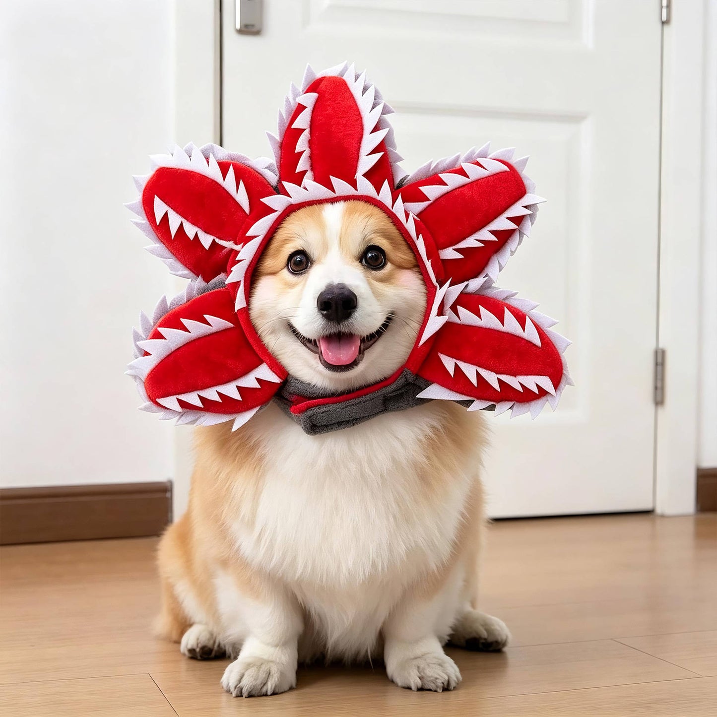Clown Dog Costume, Creepy Halloween Costume with Fake Arms and 3D Walking Look for Trick or Treating