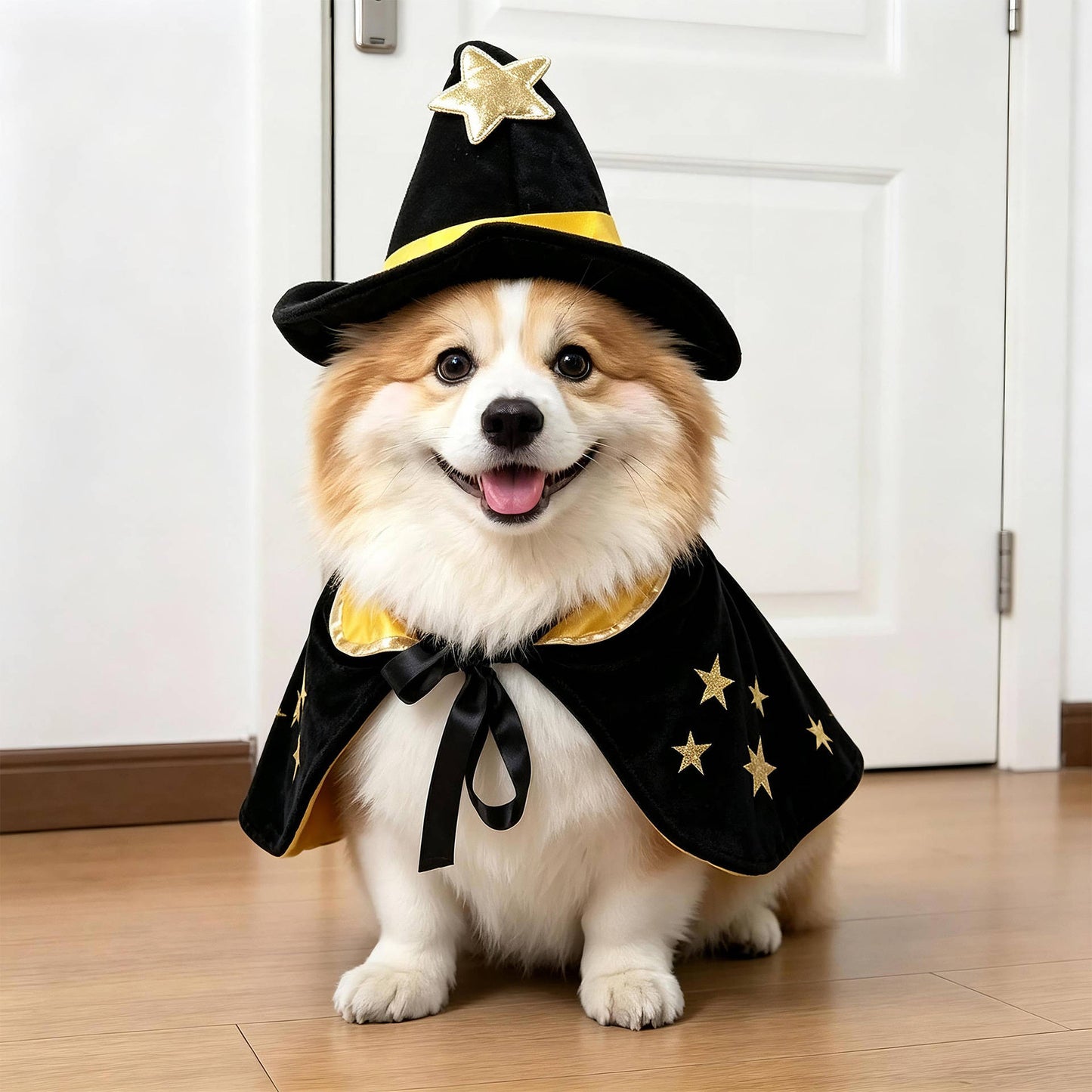 Clown Dog Costume, Creepy Halloween Costume with Fake Arms and 3D Walking Look for Trick or Treating