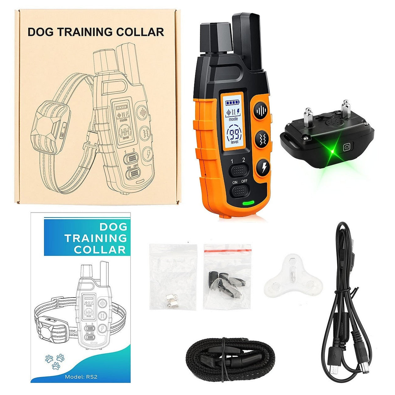 Dog Training Collar with Remote Control and Waterproof Design, 3280ft Range
