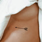 Black Arrow Water Transfer Temporary Tattoo, 2.5 x 4 Inches