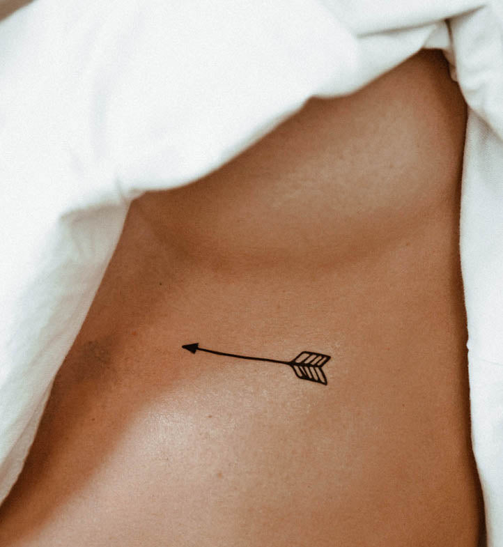 Black Arrow Water Transfer Temporary Tattoo, 2.5 x 4 Inches