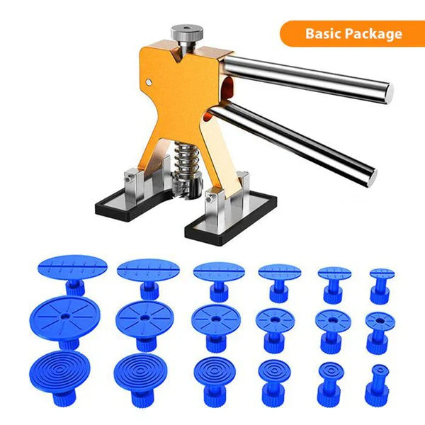 Adjustable Dent Puller Tool with Silicone Base and 18 Repair Tabs