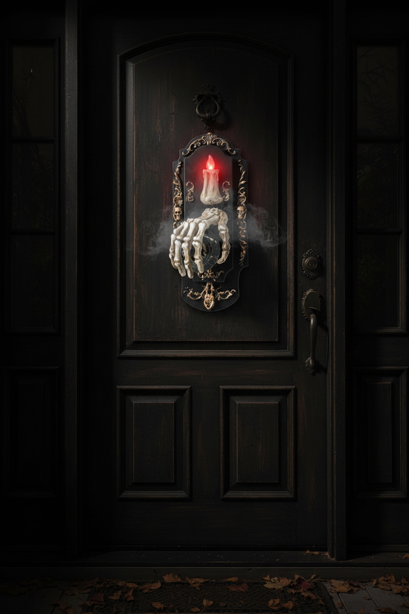 Motion Sensor Doorbell Prop with Sound and Light Effects for Halloween Decorations