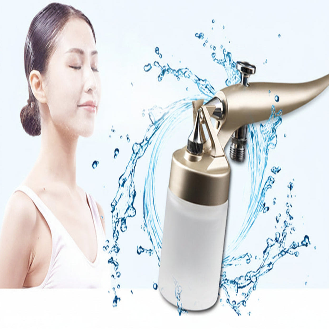 Portable Jet Facial Spray Machine with Oxygen Infusion Mode and Hydrating Mist