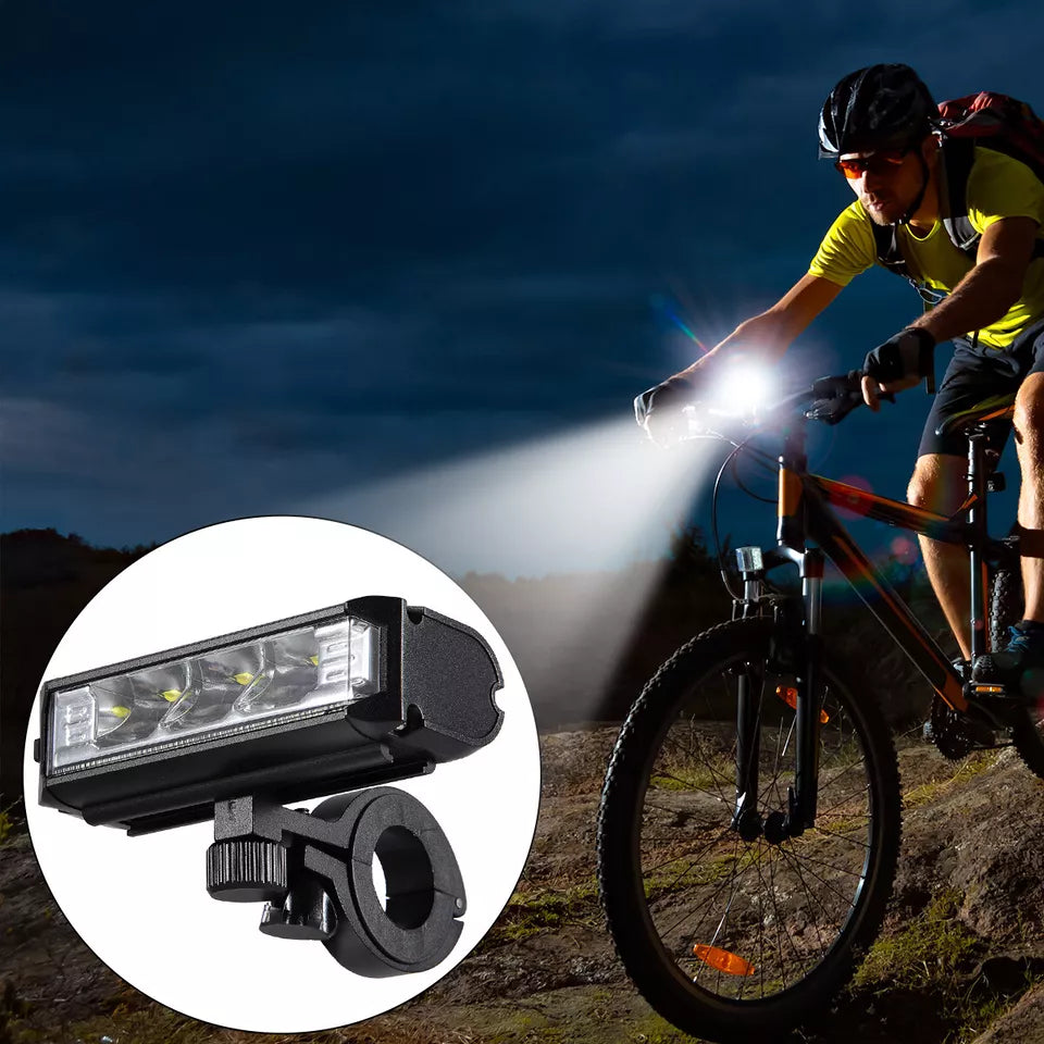 LED Bike Light with USB-C Rechargeable Power and Quick-Attach Mount, Weather-Resistant