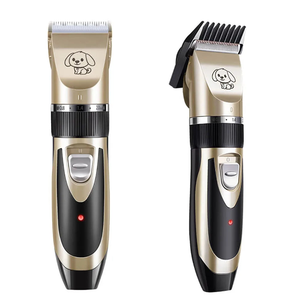 Cordless Dog Trimmer with Quiet Motor and Four Guide Combs, 90-Minute Runtime