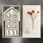 Nativity Scene Set with Nine Porcelain Figures and Stable Frame