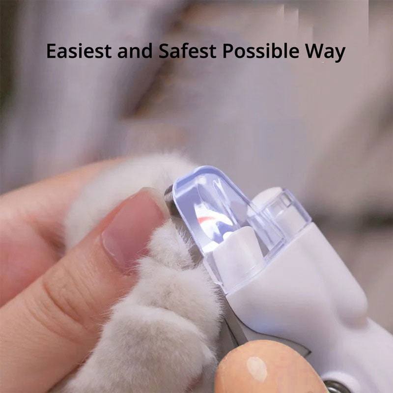 LED Dog Nail Clipper with Safety Guard and Non-Slip Handles