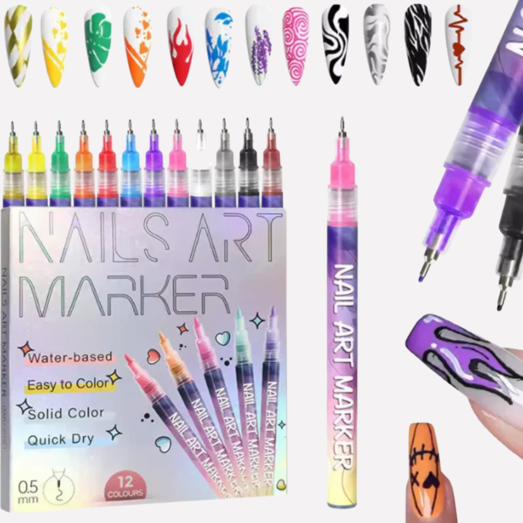 Nail Art Pen Set with Multiple Colors for Kids